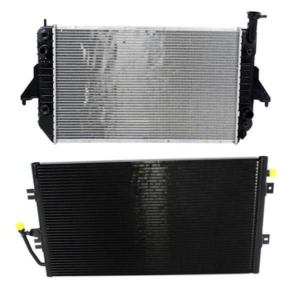 2002 Chevrolet Astro - 2-Piece Kit A/C Condenser, For Models With Rear Air Conditioning, 4.3L 6Cyl,  Includes (1) A/C Condenser and (1) Radiator