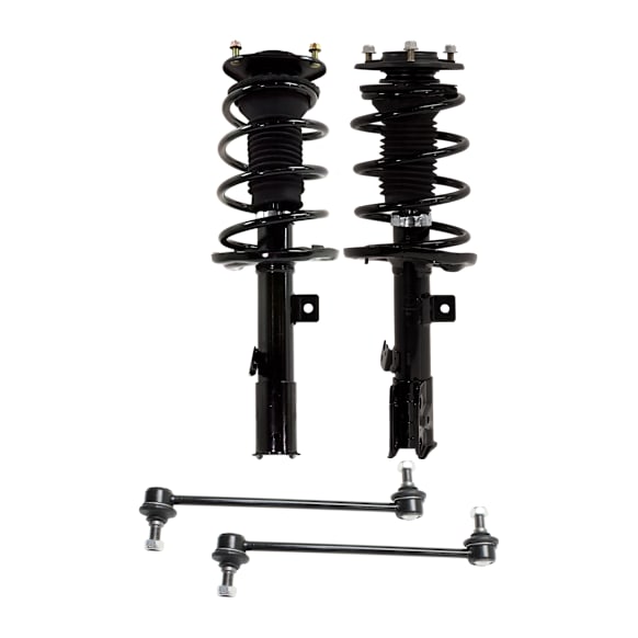 2015 Toyota Corolla - 4-Piece Kit Front, Driver and Passenger Side Fully Loaded Strut,  Includes (2) Loaded Strut and (2) Sway Bar Link