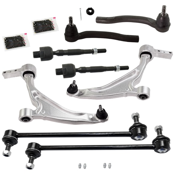 2012 Honda Pilot EX-L - 8-Piece Kit Front, Driver and Passenger Side, Inner and Outer, Lower Control Arm,  Includes (2) Control Arm, (2) Sway Bar Link, and (4) Tie Rod End