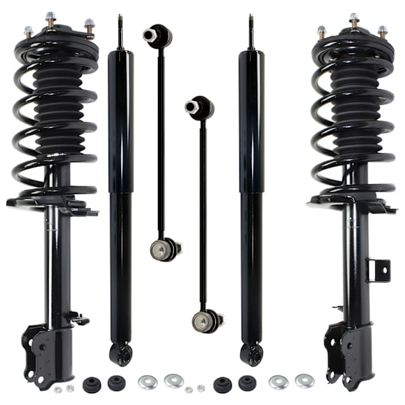 2010 Ford Escape Limited - 6-Piece Kit Front and Rear, Driver and Passenger Side Shock and Fully Loaded Strut,  Includes (2) Loaded Strut, (2) Shock Absorber, and (2) Sway Bar Link