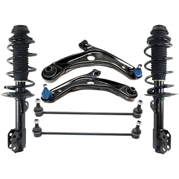 6-Piece Kit Front, Driver and Passenger Side, Lower Control Arm with Shock Absorber and Strut Assembly and Sway Bar Links