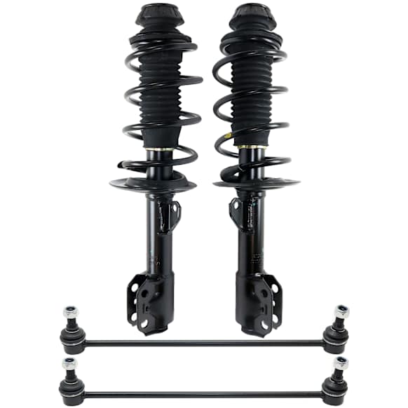 4-Piece Kit Front, Driver and Passenger Side Suspension with Loaded Strut and Sway Bar Link