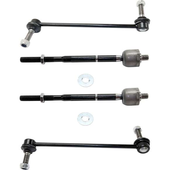 2012 Lincoln MKS - 4-Piece Kit Front, Driver and Passenger Side Suspension Kit,  Includes (2) Sway Bar Link and (2) Tie Rod End