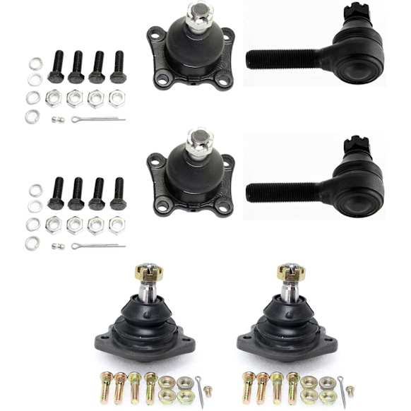 6-Piece Kit Front, Driver and Passenger Side Suspension, includes Ball Joint and Tie Rod End