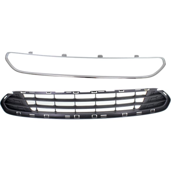 2012 Ford Fusion - 2-Piece Kit Grille Trim, Center, For Models With Appearance Package, Chrome,  Includes (1) Bumper Grille and (1) Grille Trim