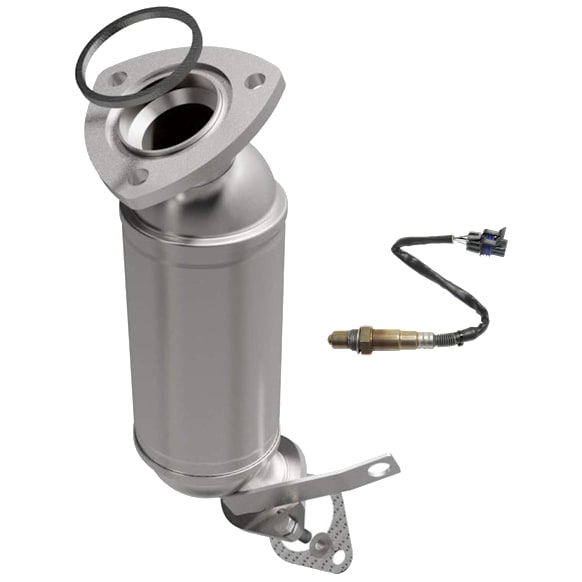 2014 GMC Acadia - 2-Piece Kit Catalytic Converter, 3.6L 6Cyl, CARB and Federal EPA Standards, 50-state Legal, CARB Executive Order D-193-148, Engine Family Number (EFN) EGMXT0151, Naturally Aspirated,  Includes (1) Catalytic Converter and (1) Oxygen Sensor