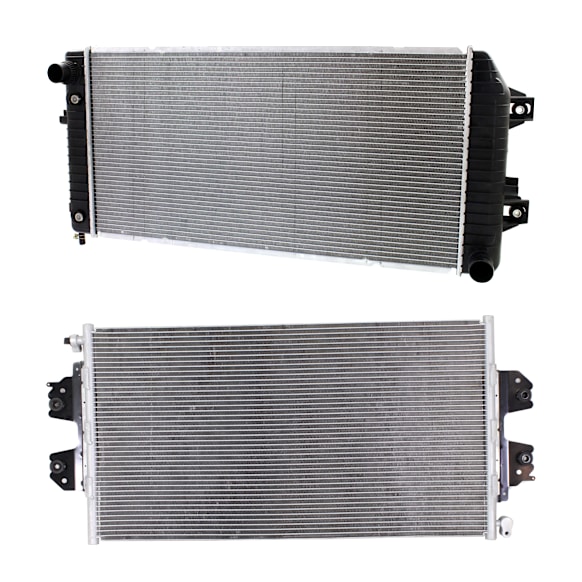 2008 GMC Savana 3500 - 2-Piece Kit A/C Condenser, 6.6L 8Cyl,  Includes (1) A/C Condenser and (1) Radiator