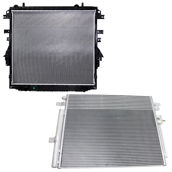 2-Piece Kit A/C Condenser, includes (1) A/C Condenser and (1) Radiator, 2.5L Eng., 4 Cyl.