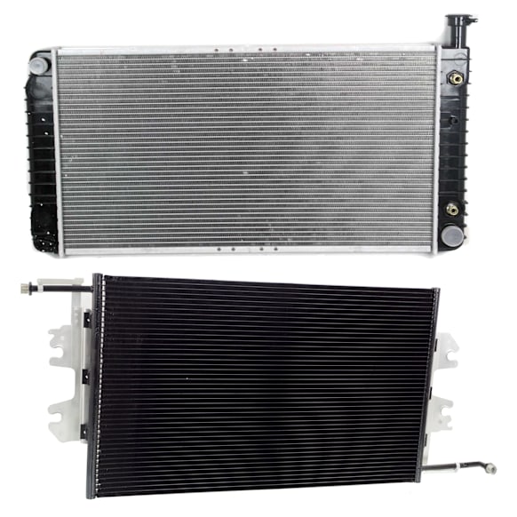 2001 GMC Savana 3500 - 2-Piece Kit A/C Condenser, 5.7L 8Cyl,  Includes (1) A/C Condenser and (1) Radiator