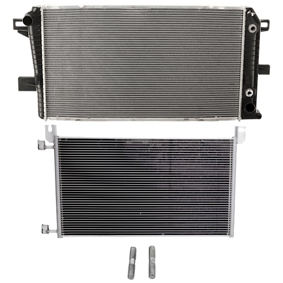 2005 Chevrolet Silverado 2500 HD WT - 2-Piece Kit A/C Condenser, Turbocharged, DIESEL, 6.6L 8Cyl,  Includes (1) A/C Condenser and (1) Radiator