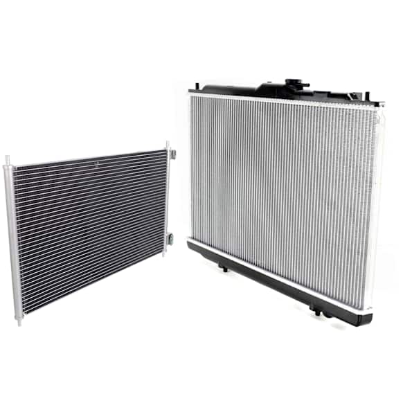 2-Piece Kit Radiator, with A/C Condenser, 3.0L/3.2L Eng., Plastic Tank