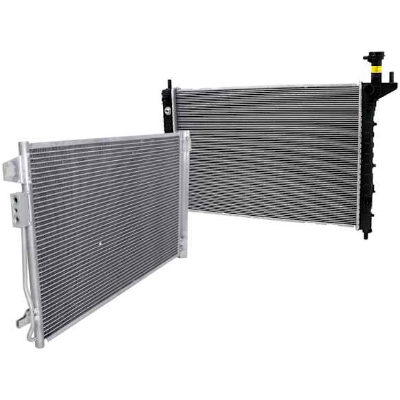 2015 Chevrolet Traverse LS - 2-Piece Kit Radiator, For Models With Standard Duty Cooling, 3.6L 6Cyl,  Includes (1) A/C Condenser and (1) Radiator