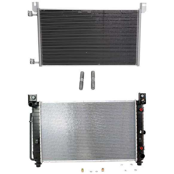 2-Piece Kit Radiator, with A/C Condenser, 4.8L/5.3L Engine, Plastic Tank