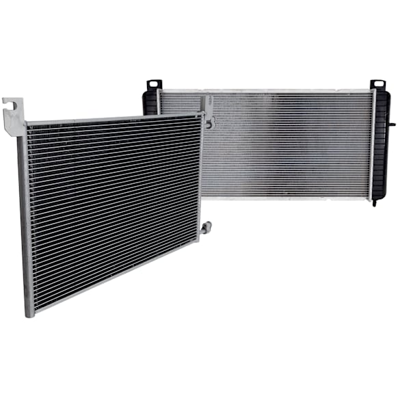 2013 GMC Sierra 1500 - 2-Piece Kit Radiator, Without Engine Oil Cooler, 4.8L 8Cyl,  Includes (1) A/C Condenser and (1) Radiator
