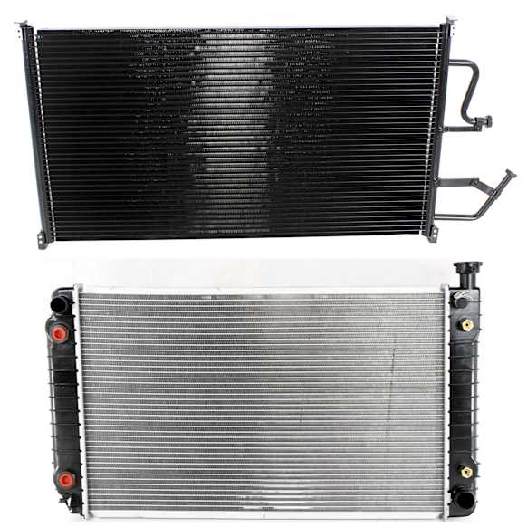 2-Piece Kit Radiator, with  A/C Condenser, 5.0L/5.7L Eng., Aluminum Core, Plastic Tank, 28 in. Core Width, Without Engine Oil Cooler