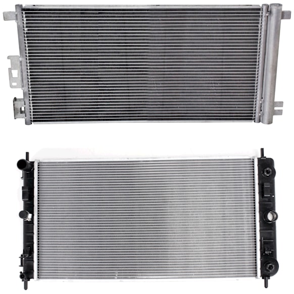 2007 Pontiac G6 Base - 2-Piece Kit Radiator, 3.9L 6Cyl,  Includes (1) A/C Condenser and (1) Radiator