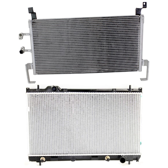 2002 Dodge Neon S - 2-Piece Kit Radiator, For Models with Single Cooling Fan, 2.0L 4Cyl,  Includes (1) A/C Condenser and (1) Radiator
