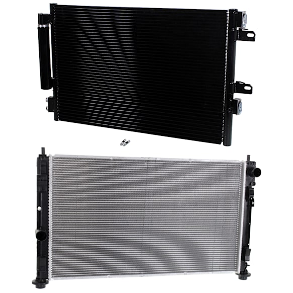 2007-2017 Jeep Patriot - 2-Piece Kit Radiator, with A/C Condenser, 2.0L/2.4L Eng., Plastic Tank