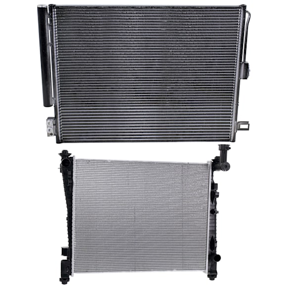 2011 Jeep Grand Cherokee Laredo - 2-Piece Kit Radiator, For Models With Standard Duty Cooling, 5.7L 8Cyl,  Includes (1) A/C Condenser and (1) Radiator