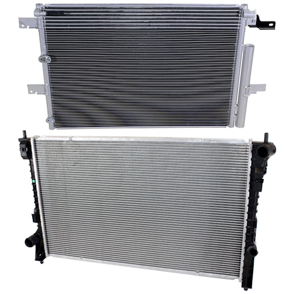 2011 Ford Edge - 2-Piece Kit Radiator, For Models With Tow Package, 3.7L 6Cyl,  Includes (1) A/C Condenser and (1) Radiator