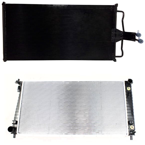 2007 Ford F-150 - 2-Piece Kit Radiator, For Models With Standard Duty Cooling, 5.4L 8Cyl,  Includes (1) A/C Condenser and (1) Radiator
