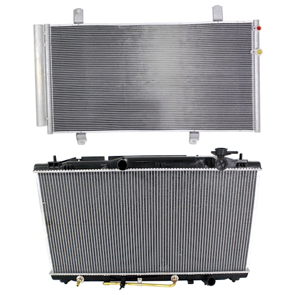 2009 Toyota Camry - 2-Piece Kit Radiator, Japan or USA Built Vehicle, 3.5L 6Cyl,  Includes (1) A/C Condenser and (1) Radiator