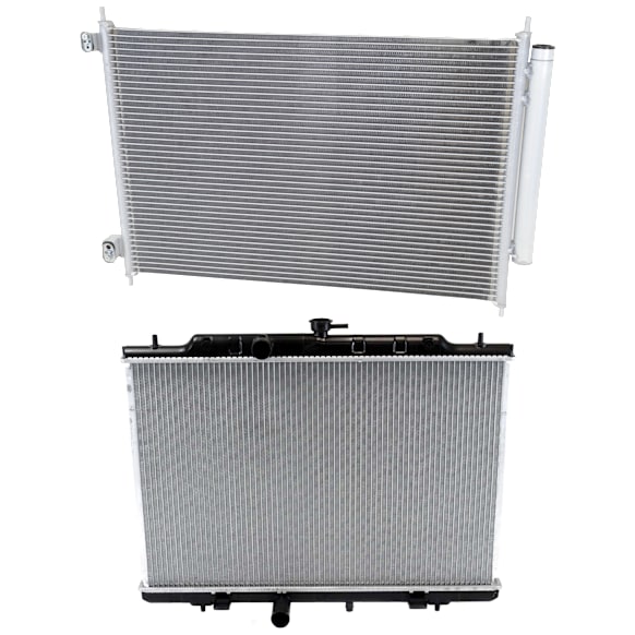 2008-2013 Nissan Rogue - 2-Piece Kit Radiator, with A/C Condenser, 2.5L Eng., Plastic Tank