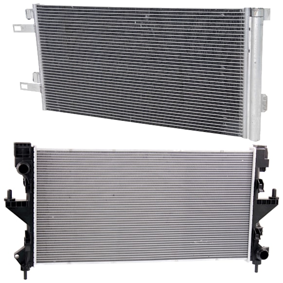 2022 Ram ProMaster 2500 - 2-Piece Kit Radiator, For Models with Air Conditioning, 3.6L 6Cyl,  Includes (1) A/C Condenser and (1) Radiator
