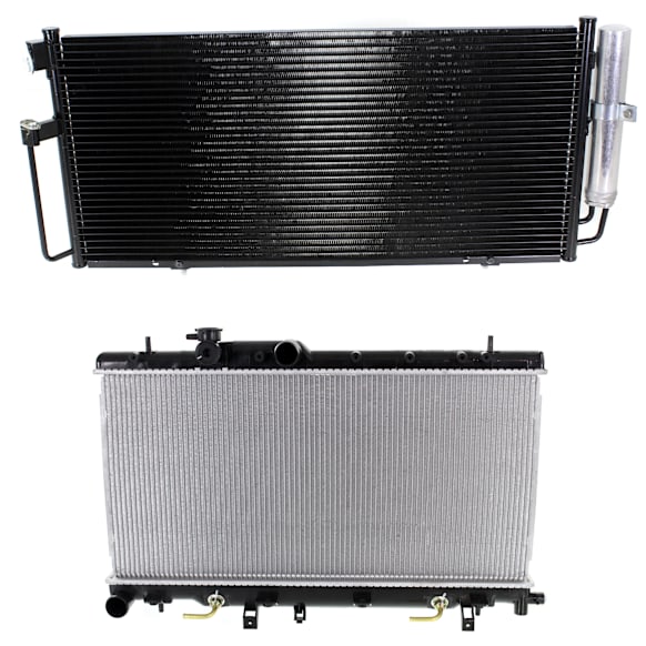 2-Piece Kit Radiator, with A/C Condenser, 2.5L Eng., Plastic Tank