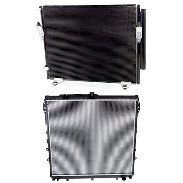 2014 Toyota Tundra Limited - 2-Piece Kit Radiator, For Models Without Towing Package, 5.7L 8Cyl,  Includes (1) A/C Condenser and (1) Radiator