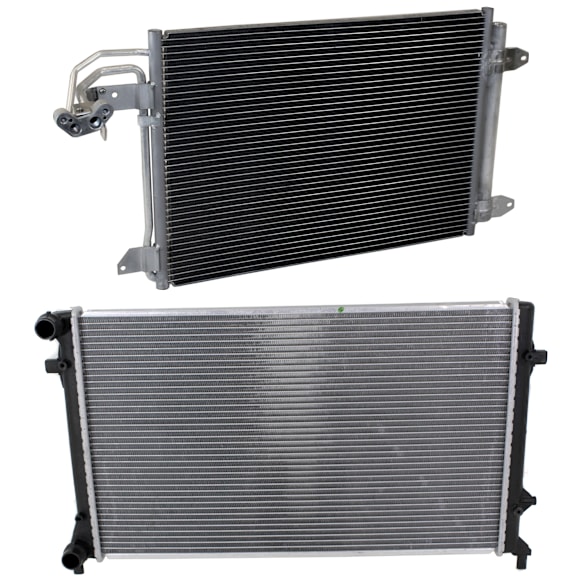 2008 Volkswagen Rabbit 2.5 - 2-Piece Kit Radiator, 2.5L 5Cyl,  Includes (1) A/C Condenser and (1) Radiator