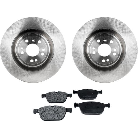 2014 Volvo XC60 - 2-Wheel Set Front Brake Disc and Pad Kit, Plain Surface, 5 Lugs, 328.17 mm, Semi-metallic, 3.0L 6Cyl, Pro-Line Series  Includes (2) Disc and (1) Pad Set