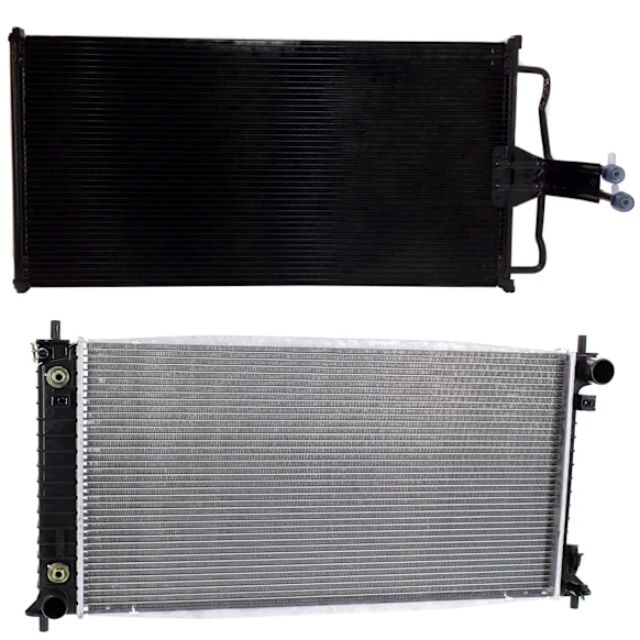 2007 Ford F-150 Lariat - 2-Piece Kit Radiator, For Models With Heavy Duty Cooling, 5.4L 8Cyl,  Includes (1) A/C Condenser and (1) Radiator