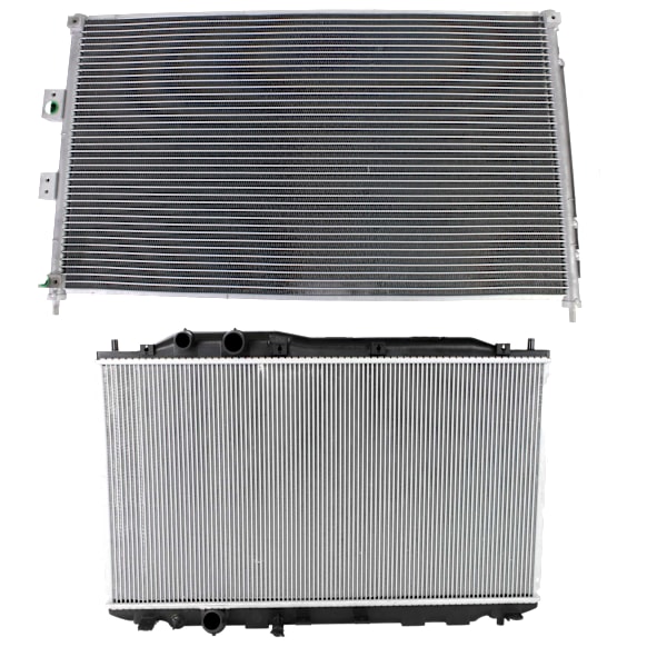 2008 Honda Civic - 2-Piece Kit Radiator, 1.8L 4Cyl,  Includes (1) A/C Condenser and (1) Radiator