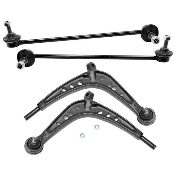 4-Piece Kit Front, Driver and Passenger Side Control Arm, includes Sway Bar Links
