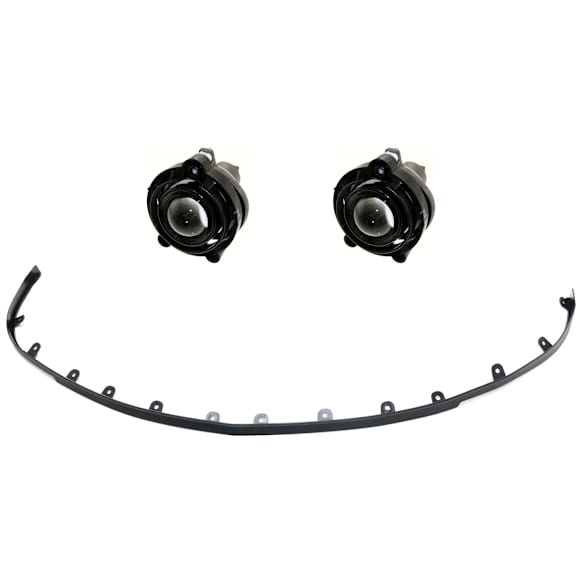 3-Piece Kit Front Valance with Fog Lights, Plastic, Textured