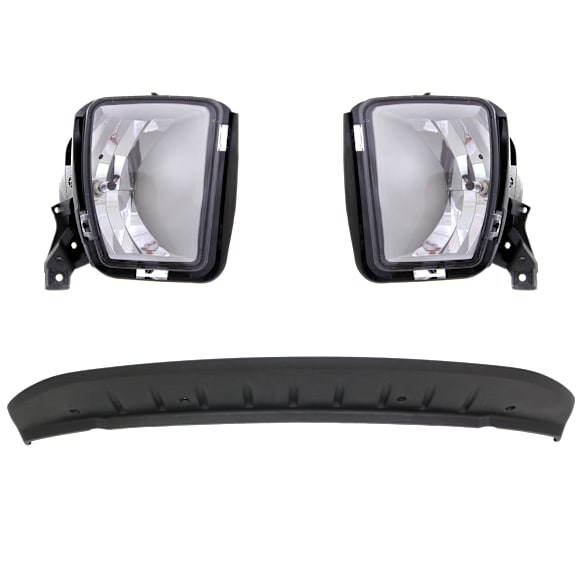 3-Piece Kit Front Valance with Fog Lights, Plastic, Primed, For Models With 2-Piece Bumper Type, Type 4