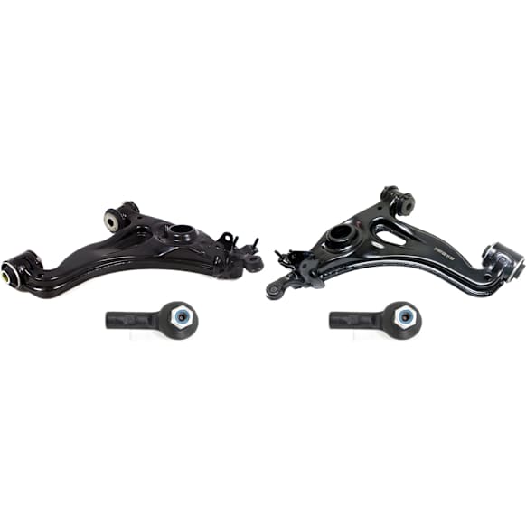 4-Piece Kit Front, Driver and Passenger Side, Lower Control Arm Kit, Includes (2) Control Arm and (2) Tie Rod End