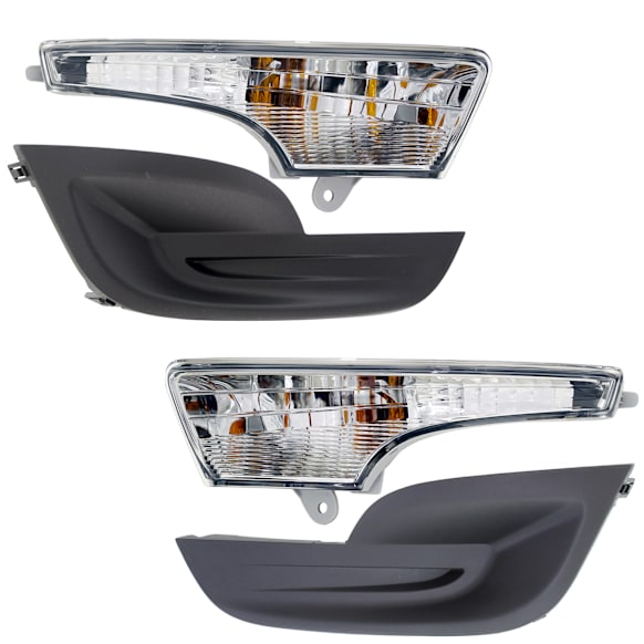 2013 Nissan Altima - 4-Piece Kit Front, Driver and Passenger Side Turn Signal Light, With bulb(s), 4-Door, Sedan,  Includes (2) Fog Light Cover and (2) Turn Signal Light