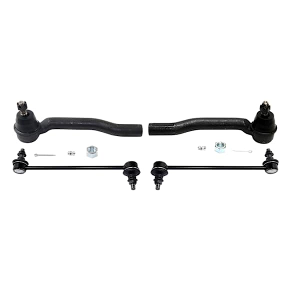 4-Piece Kit Front, Driver and Passenger Side Suspension, includes Sway Bar Link and Tie Rod End