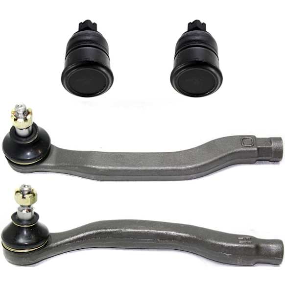 4-Piece Kit Front, Driver and Passenger Side Suspension, includes Ball Joint and Tie Rod End