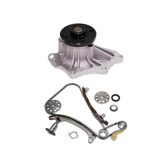 2015 Scion xB - 2-Piece Kit Timing Chain Kit, Engine Designation: 2AZ-FE, DOHC, 16 Valves, VVT Engine, 2.4L 4Cyl,  Includes (1) Timing Chain Kit and (1) Water Pump