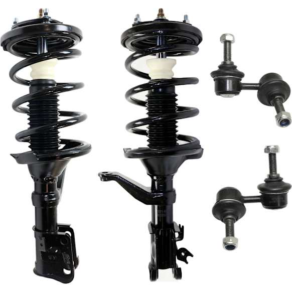 2004 Honda Element DX - 4-Piece Kit Front, Driver and Passenger Side Suspension Kit, USA Built Vehicle,  Includes (2) Loaded Strut and (2) Sway Bar Link