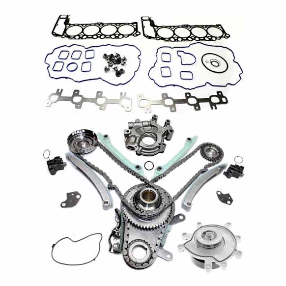 4-Piece Kit Timing Chain, includes Head Gasket Set, Oil Pump, and Water Pump