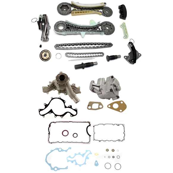 2002 Ford Ranger - 4-Piece Kit Timing Chain Kit, With Gears, 4.0L 6Cyl,  Includes (1) Engine Conversion Gasket Set, (1) Oil Pump, (1) Timing Chain Kit, and (1) Water Pump