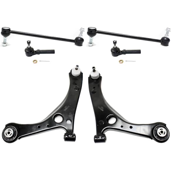 2012 Chrysler Town & Country - 6-Piece Kit Front, Driver and Passenger Side, Lower Control Arm Kit, Front Wheel Drive,  Includes (2) Control Arm, (2) Sway Bar Link, and (2) Tie Rod End