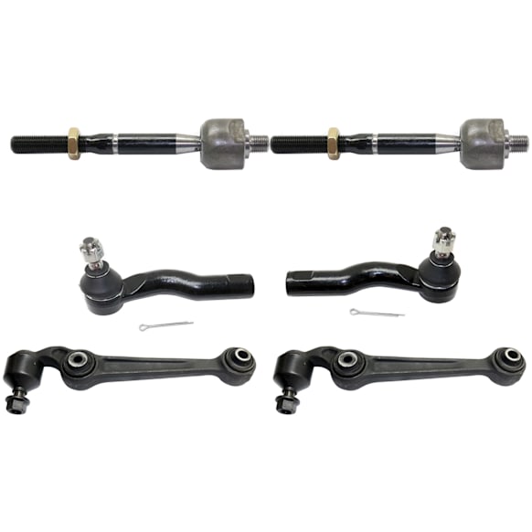 2011 Ford Fusion - 6-Piece Kit Front, Driver and Passenger Side, Lower, Frontward Control Arm Kit,  Includes (2) Control Arm and (4) Tie Rod End