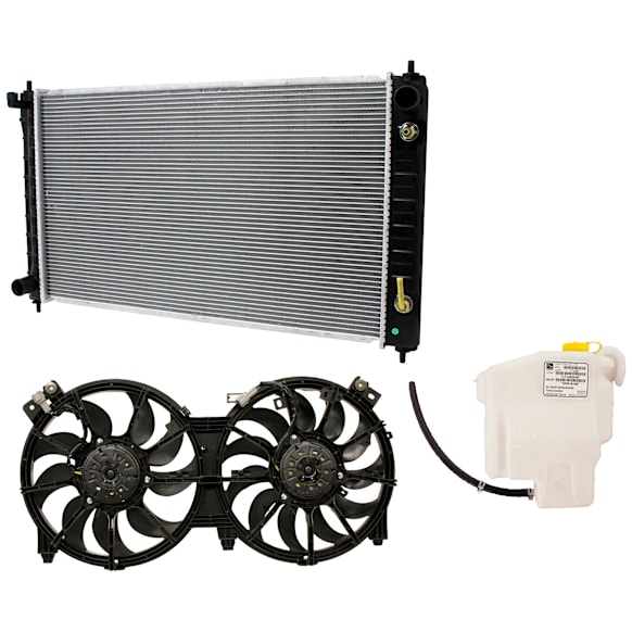 2013 Nissan Altima - 3-Piece Kit Radiator, 2.5L 4Cyl, Coupe,  Includes (1) Radiator, (1) Cooling Fan Assembly, and (1) Coolant Reservoir