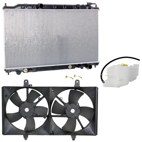 2005 Nissan Maxima - 3-Piece Kit Radiator, 5-Speed, Automatic Transmission, 3.5L 6Cyl,  Includes (1) Radiator, (1) Cooling Fan Assembly, and (1) Coolant Reservoir