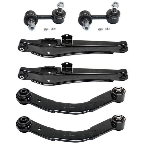 2007-2009 Dodge Caliber - 6-Piece Kit Rear, Driver and Passenger Side Suspension Includes Control Arms and Sway Bar Links